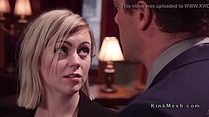 Young university student enjoys total erotic massage session