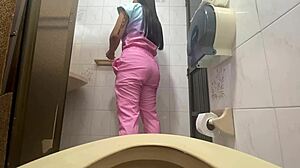 Camara catches nurse peeing in hospital bathroom - damn, that ass! 😍