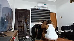 fat ass ebony milf mara exotic gets hard bbc fuck and face cum 😈