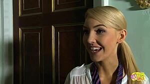 the irresistible blonde gives her hot girlfriend an unforgettable ass licking