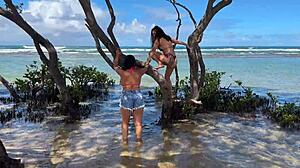 Two Beautiful Women Enjoying The Beach At Enseada Dos Corais In Cabo