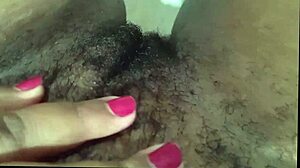 this curvy black bbw wife feels so sexy smoothing her pussy in the church bathroom