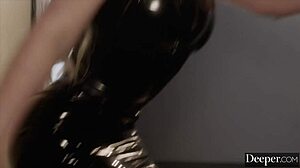 i'm the young brunette getting fucked by my step dad on the black sofa, oh god it's so intense