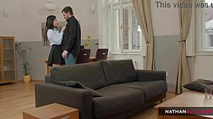 hot teen's tight pussy pounded doggystyle by stepfather in 4k