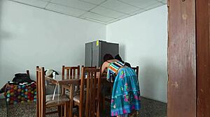 Sinful maid teases with her pretty pussy spread