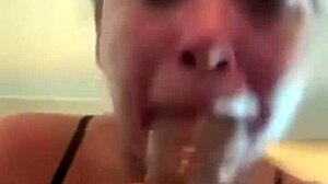 Watch this sloppy blowjob on a monster cock, amateurs style.