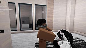 Roblox-inspired adult video featuring blowjob and big ass scenes