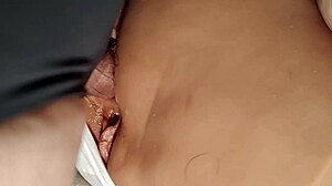 Hairless anal fuck doll gets double penetrated with toys and handjob