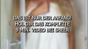 Wow! Hairy German Milf Amelie Lei Masturbates in Shower!