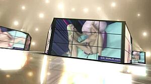 Brunette solo masturbates with glass dildo, engaging in dirty talk while achieving intense orgasms