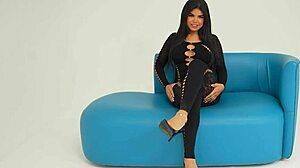 college student stuffs her panties with intense sniffing