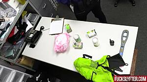 Girl Caught Stealing Food Gets Deepthroat Fucked in Mall Shop!