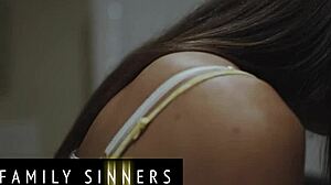 slender babe deals with family tensions involving her boyfriend's father