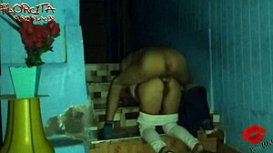 Recording my homemade video with a friend on the stairs