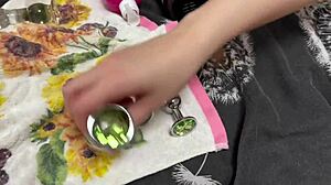 Amateur homemade anal porn featuring a pretty couple in cowgirl position