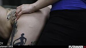 Tattoed sluts FUCK hard when one grows a dick, check the trailer!