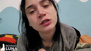 i can't resist this novinha gostosa giving her tight bucetinha to a hung guy.