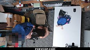 Officer Punishes Teen 18+ With Bent Over Fucking In Office
