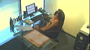 office worker caught in hidden cam moment