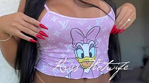 Your naked neighbor dances seductively at the fan club.