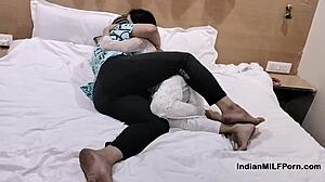 skinny indian milf shabnam gets blowjob and fucked to creampie