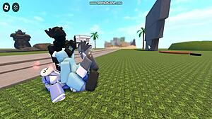 Whoreblox game unfolds with a wild gangbang in moment 11