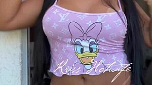 Your naked neighbor dances seductively at the fan club.