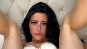 Is this horny American teen masturbating solo on webcam for you?