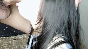 Cute wife gives skilled blowjob.