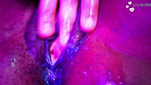 Juicy student masturbates and fingers her tight pussy