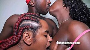 thick ebony brazilian asses take monster cock in threesome