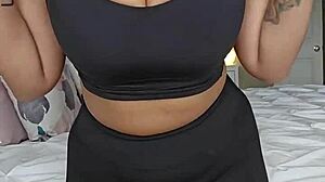 superhot teacher scarlet performs a seductive strip tease