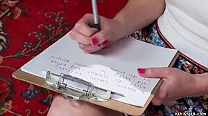 Tied Busty Slut Is Gangbang Fucked