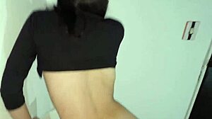 sexy red skirt laura caught masturbating gets spanked and fucked against the wall by her father in law on the street