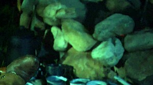 Brooke Ballentyne bangs ranch hand hard by outdoor fireside