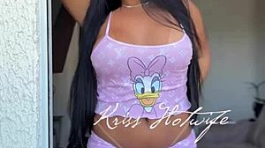 Your naked neighbor dances seductively at the fan club.