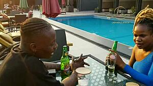 honryblack porn1 - ebony goddess hooks up with naija star for exclusive bar thrill