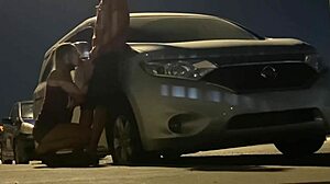 Pregnant woman caught having anal and blowjob in public spot