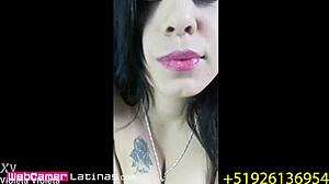 Colombian teen asks for oil on tits during threesome