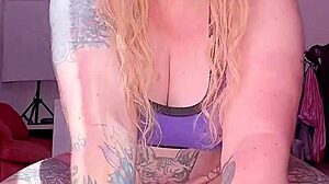 Hairy Pussy Rides Huge Monster Dildo To Orgasm