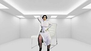 Granny Princess Leia Licks Darth Tochter’s Dark Side