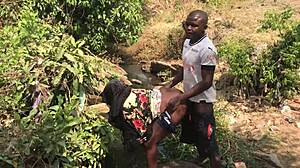 Asian pornstar takes monster cock in her big ass during intense outdoor quicky by the riverside