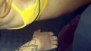 Naughty wife fucks in glory hole while husband films.