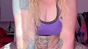 Hairy Pussy Rides Huge Monster Dildo To Orgasm