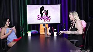 best moments of gabi tamiris in swing cast with tifany rocha. watch part 1 on sheer red!