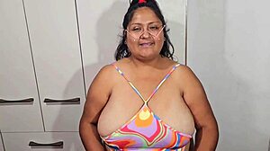 yo, this bbw with big tits swallows cum from a new donor 😏