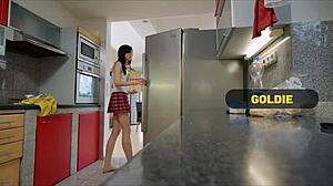 Mature Czech Janet Alfano Fucks Young Cock in Bathroom