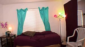 Sexy yevonne toys her shaved pussy before intense home fucking