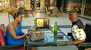 honryblack porn1 - ebony goddess hooks up with naija star for exclusive bar thrill