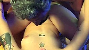 I watch my mature lover fuck my petite young girlfriend passionately